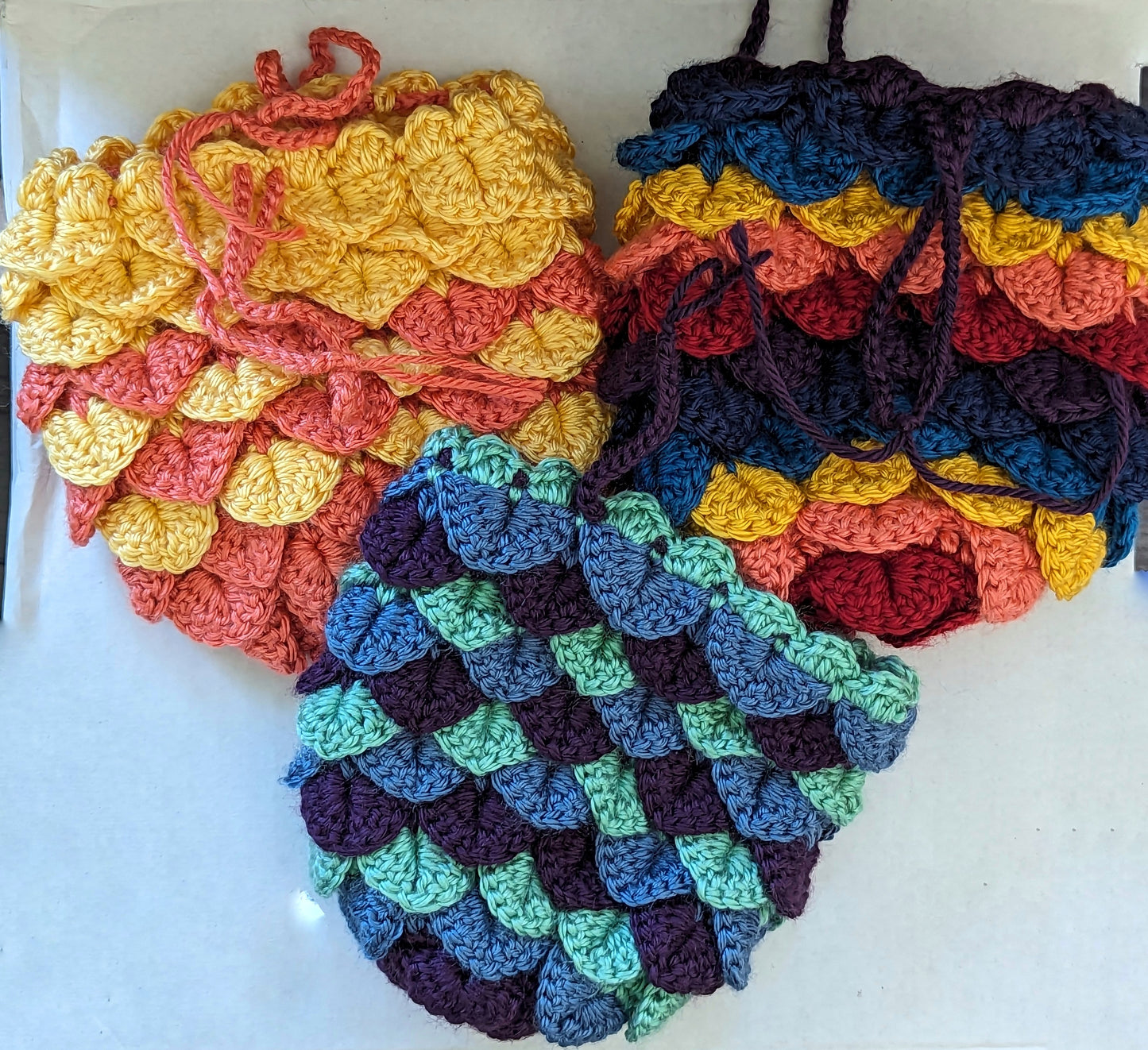 Crochet Dragons Egg Dice Bags
